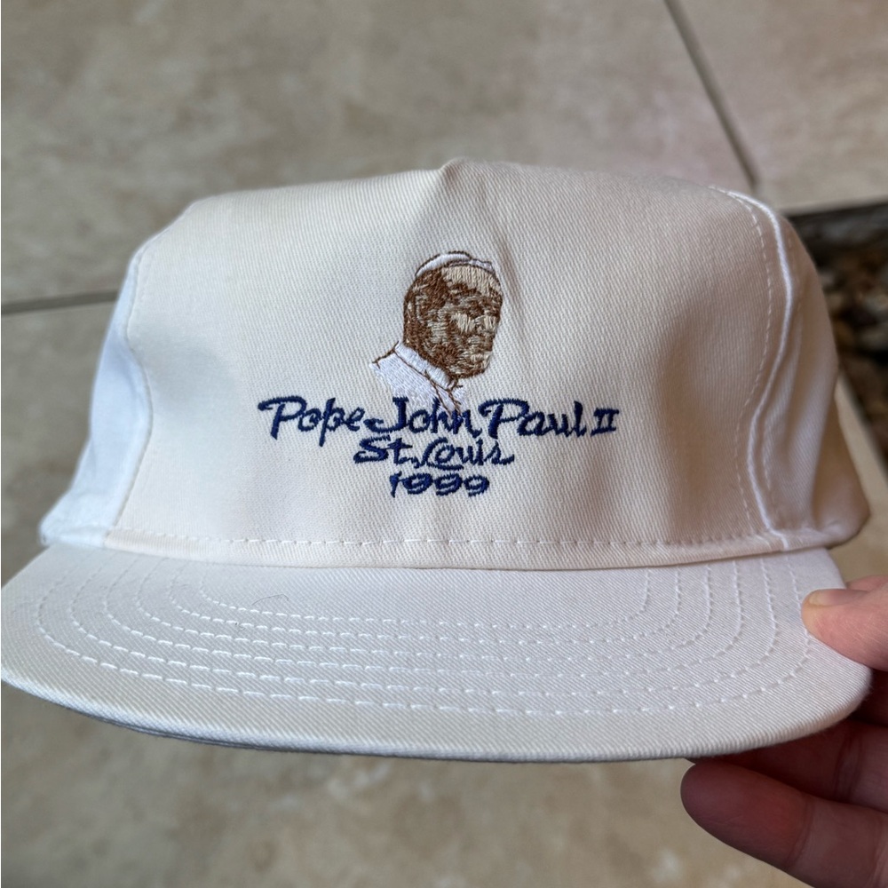 NWT Pope John Paul II Commemorative Vintage Snapback Hat